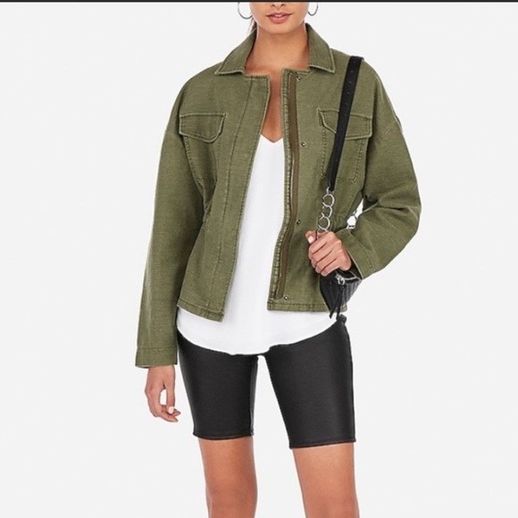 Cinched waist soft twill pocket jacket - Picture 4 of 8